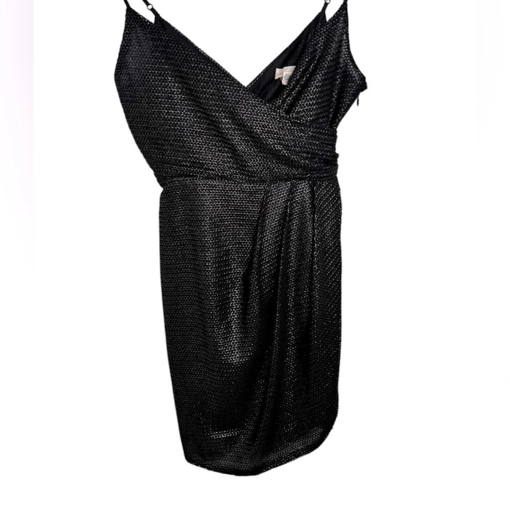 Silence and noise black metallic stardust mini dress size XS like new condition - Picture 2 of 4